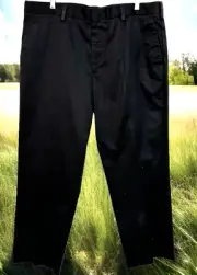 Docker's Signature Men's 38 x 29 Flat front Black Casual Pants NWT $58