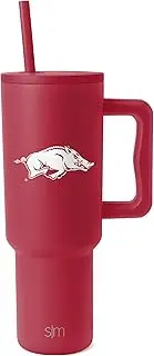Simple Modern Officially Licensed Collegiate Arkansas Razorbacks 40oz Tumbler with Handle and Straw Lid | NCAA Football Gifts for Men, Women | Trek Collection | University of Arkansas