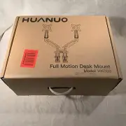 HUANUO HNDS6 Dual Monitor Stand Full Motion Desk Mount Black