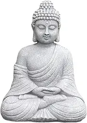 Garden Art Retro Garden Buddha Statue Indoor Outdoor Garden Zen Buddha Statue Sculpture Home Office Decoration Ornaments Lawn Decor