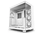 NZXT H9 Flow Dual-Chamber Mid-Tower Airflow Case - Matte White CM-H91FW-01