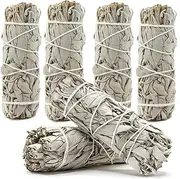White Sage Bundles - 6 Pack-Sage Smudge Stick for Home Cleansing Incense Healing Meditation & Other Smudging Rituals and Premium California White Sage Incense 4 Inches Long