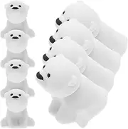 Veemoon Cute Polar Bear Pencil Erasers 20pcs Miniature Animal Erasers Playful Stationery for Boys and Girls