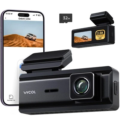 Dash Cam 2.5K WiFi, Dash Camera for Cars with 32GB Card, Mini Dashcam Car Cam...