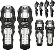 Motorcycle Safety Gear - Protector Pads for Motorcycling - Comfortable Motorcycle Knee Pads Elbow Pads, Motocross Knee Shin Guards for Men Women