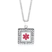 Medical Alert Necklace with CZ