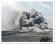 2018 Kilauea Volcano Summit Explosion Ash Plumes Silver Halide Photo