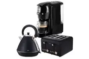 Pronti Kettle, Pronti Toaster and Pronti HomeMaid Coffee Machine Breakfast Set in Black