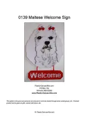 Maltese Dog Welcome Sign- Plastic Canvas Pattern or Kit