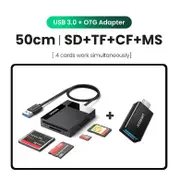 Card Reader 4-in-1 USB3.0/USB-C SD Micro SD TF CF MS Compact Flash Card Adapter for Laptop PC Multi OTG Smart Card Reader USB3.0 4-in-1 OTG