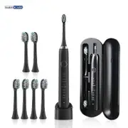 Sonic Electric Toothbrush Smart Adult Ultrasonic Tooth Brush Rechargeable Teeth Whitening 8 Toothbrushes heads S100 s100black and6head