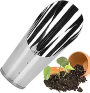 Potting Soil Scoop | Gardening Soil Scoop | Stainless Steel Bonsai Spade for Repotting Composting Seedling Transplanting Weeding Potting