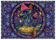 3D Indian Tapestry - Psychedelic Mushrooms Art 100% Cotton 60 x 90" Gypsy Hippie