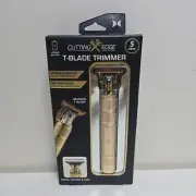 Cutting Edge Rechargeable Men's Zero Gap T-Blade Trimmer Titanium Gold Blades (R