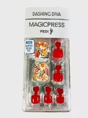 Dashing Diva PEDI Super Slim Fit Magic Press On Nails BOHEMIAN DRESS Square