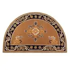 Achla Designs Hearth Rugs 56"X0.5"X26" Woven Heat Resistant Brown Half Circle