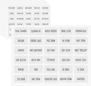Bremorou Pack of 450 Highly Transparent Waterproof Labels for Travel Bottles, Bathroom, Day Clear Shampoo Sticker, Transparent Labels for Travel Split Bottles
