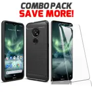 For Nokia 7.2 6.2 4.2 3.2 2.2 Shockproof Carbon Fiber Case Heavy Duty Slim Cover