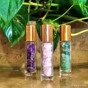 Essential Oil Gemstone Roller Bottle Aromatherapy Crystal Infuser 10ml