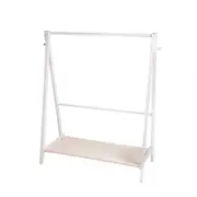 Levede Wooden Garment Rack Clothes Stand White