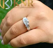 14K WHITE GOLD EMERALD CUT NATURAL DIAMOND ENGAGEMENT RING BRIDAL PRONG 1.50CTW