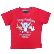 New Kids Christmas Xmas T Shirt Tee Tops 100% Cotton Boys Girls Gift Red White - Koala (Red)