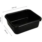 15x Heavy Duty 10L Black Plastic Basin Tub Containers Storage Crate Box Large AU