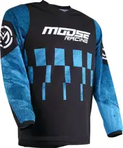 Moose Offroad Qualifier S25, jersey , color: Black/Blue , size: S