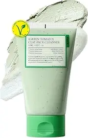 FULLY Green Tomato Clay Mask Cleanser, Pore Purifying with 49% Green Tomato Extract, Sebum & Clogged Pore Care, Exfoliation, Fragrance-Free, Vegan & Dermatologically Tested, 4.05 fl.oz 120ml