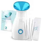 NanoSteamer Large 3-in-1 Nano Ionic Facial Steamer with Precise Temp Teal