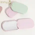 Mini Makeup Mirror Round Folding Travel Sliding Cover Handheld Makeup Mirror/s