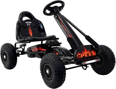 Rigo Kids Ride on Car, Large Seating Pedal Go Kart Cars Crazy Racing Toy Quad...