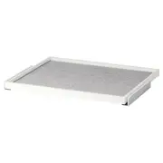 KOMPLEMENT pull-out tray with drawer mat, white/light grey, 75x58 cm