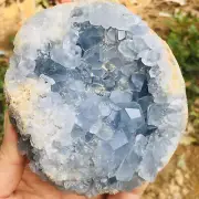 2.65LB Natural Beautiful Blue Celestite Crystal Geode Cave Mineral Specimen