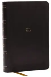 NKJV Compact Paragraph-Style Bible w 43000 Cross References Black Leathersoft R