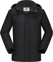 [GOLDEN CAMEL] Men's Ski Jacket Mountain Winter Snow Coat Detachable Hood Water Repellent Windproof Fleece Lined Jackets