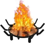27 Inch round Fire Pit Grate with 10 Bars for Firepit, Heavy Duty Firewood Log B