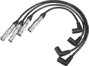 X AUTOHAUX Car Spark Plug Coil Wires Ignition Coil Harness Cables 7mm Fit for VW Beetle Golf Jetta No.06A905430H/06A905430J/06A905430K/06A905430L - Pack of 4