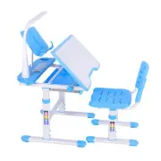 Adjustable Kids Study Desk and Chair Set with Desk Lamp for Homework