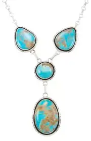 Navajo Native American Kingman Turquoise Necklace by Elouise Kee SKU230991