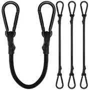 Bungee Cords with Hooks, 18 Inch Long Heavy Duty Bungee Cords with Carabiner ...