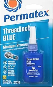 Permatex Medium Strength Threadlocker, Blue, 10 ml