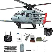 RC Helicopter with FPV Camera for Adults, F09-H SH60 2.4G 8CH Brushless Motor Military Helicopter, 6G/3D Stunt Copter RC Aircraft Model with Controller