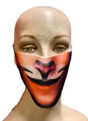 Reusable Halloween Face Cover Cat Design Cute Face Mask
