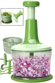 Manual Food Processor -Salsa Maker Hand Chopper Blender As Seen On TV- Meat M...