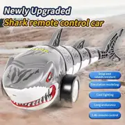 RC Car Shark Toy with 360 Degree Spin Swing Shakable LED Stunt Remote Control Toys For Kids Outdoor Party Birthday Gift Color Grey