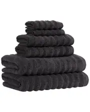 Brooklyn Loom Textured Zero Twist 6pc Towel Set