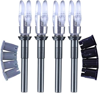 Led Lighted Arrow Nocks Pack Of 4 Colorful Flash Durable Battery Life 48 Hours