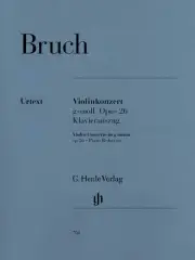 Bruch Violin Concerto in G Minor Op 26 Piano Henle Urtext Sheet Music Book