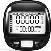 INOOMP Step Counter for Seniors Easy to Read Large Screen Portable Pedometer Step Counter Walking Simple Operation Accurate Tracking